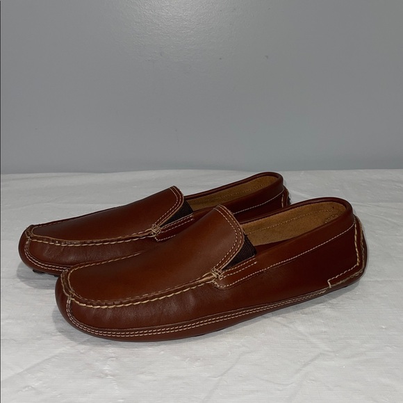 Minnetonka Men’s size 11.5 Brown Leather Loafers Driving Moccasins NEW main image 10